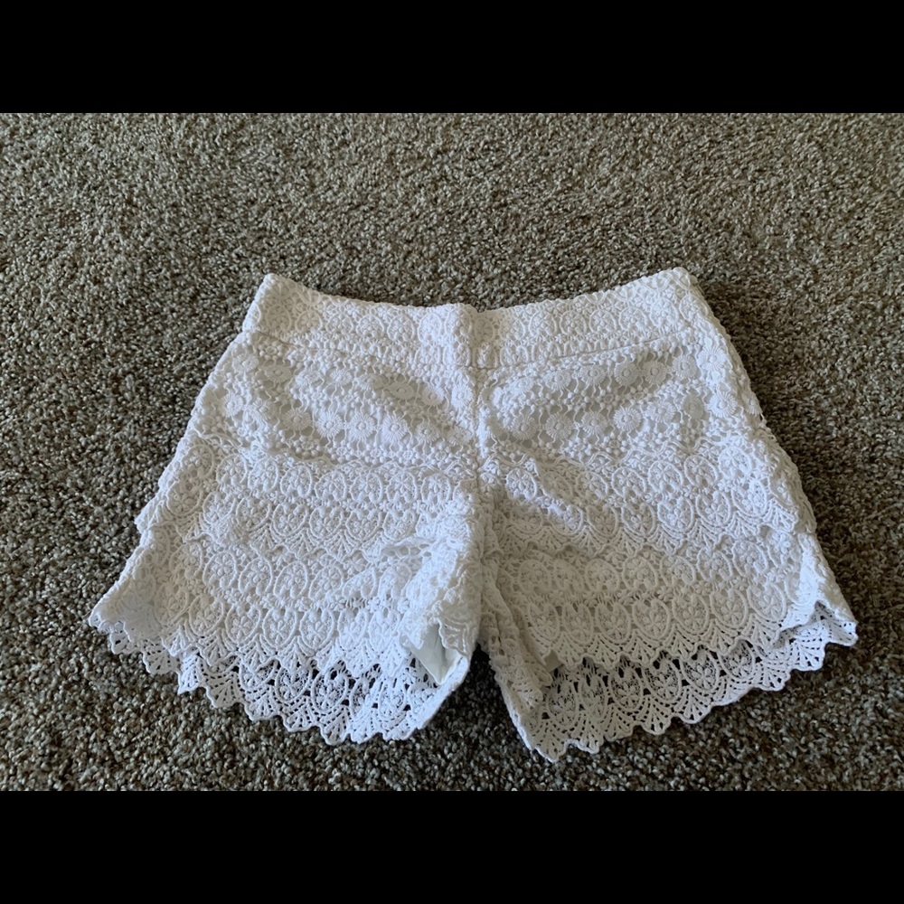 White Lace Shorts
